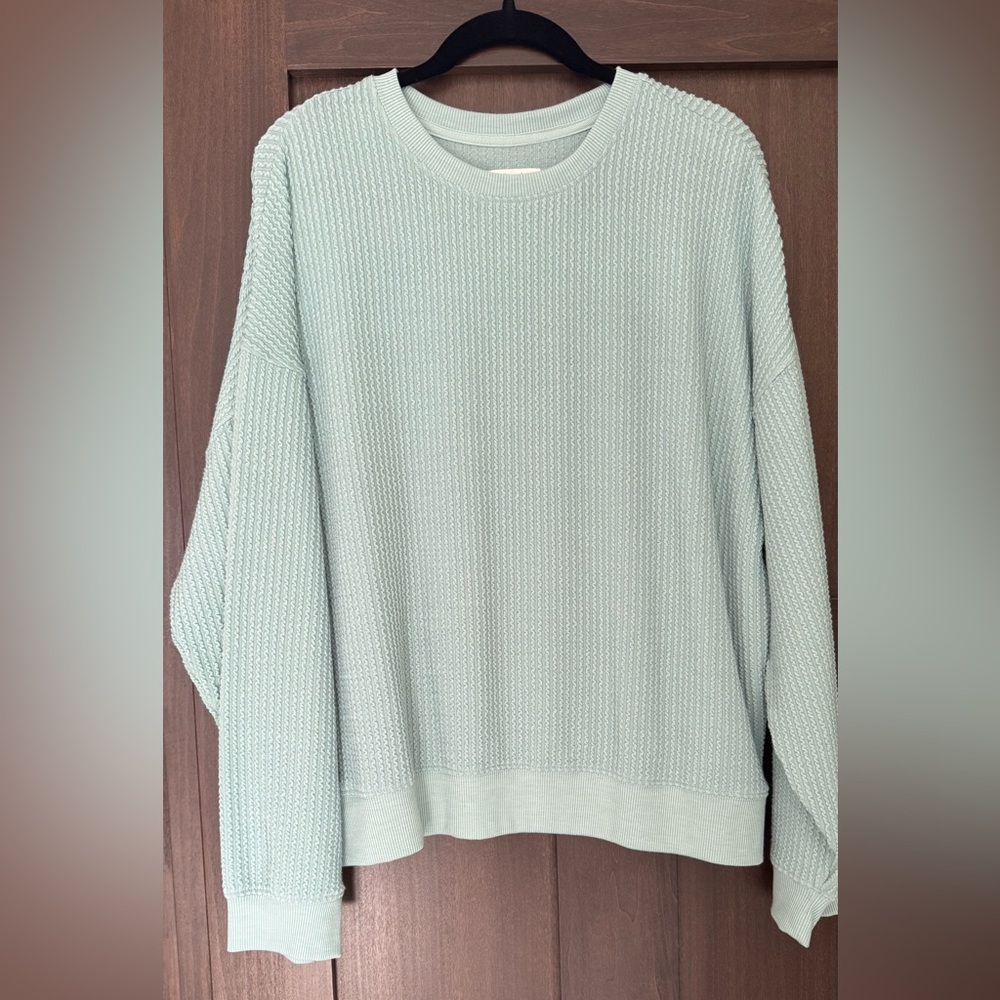 Thread & Supply Light Green Crew Neck Sweater